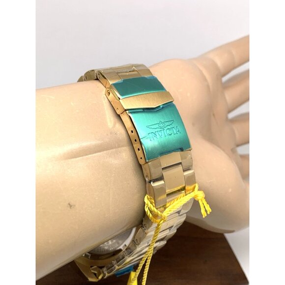 Invicta Mens Watch 22590 Pro Diver Chronograph Gold Tone Steel 48.5mm Black Dial - Picture 10 of 14